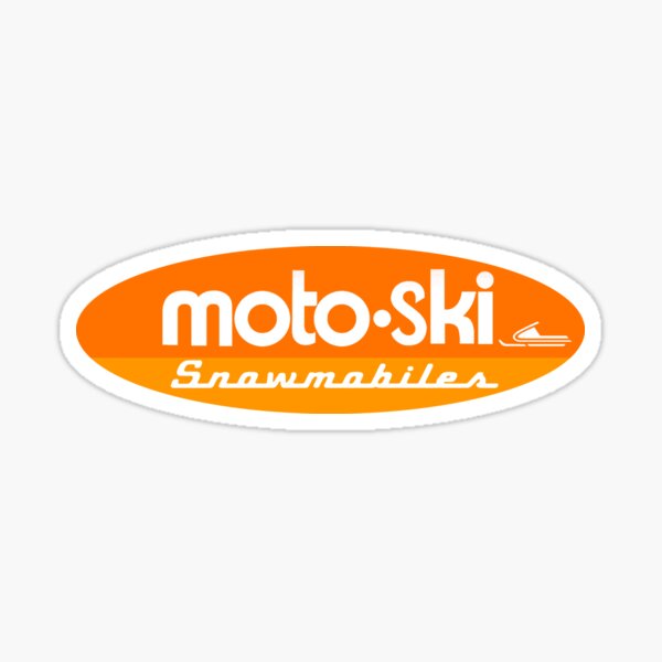 Moto Ski snowmobile and potato chips vinyl decal 