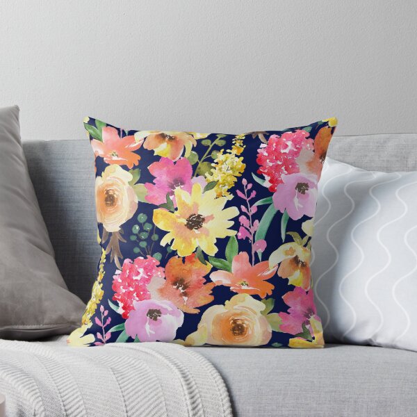 Item preview, Orange Blue and Pink Floral Pattern designed and sold by ArtKingdom.