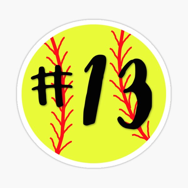 Softbol # 13 Pegatina