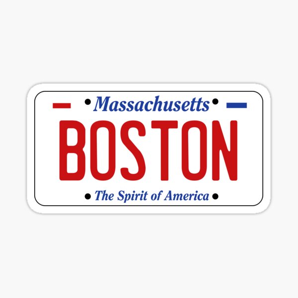 BOSTON - Massachusetts License Plate Sticker