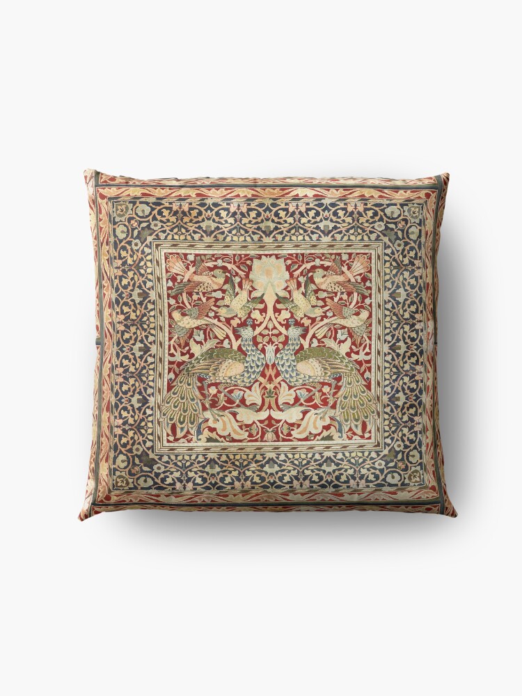 Alternate view of William Morris Vintage Floral Wallpaper Poster Floor Pillow