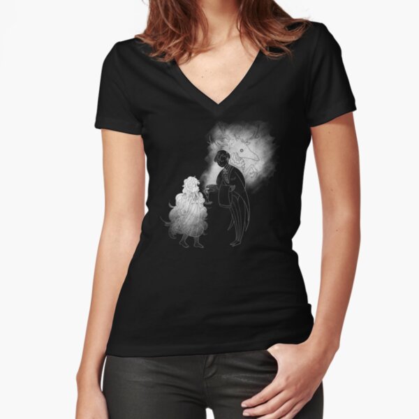 Hello Charlotte: Inside Fitted V-Neck T-Shirt