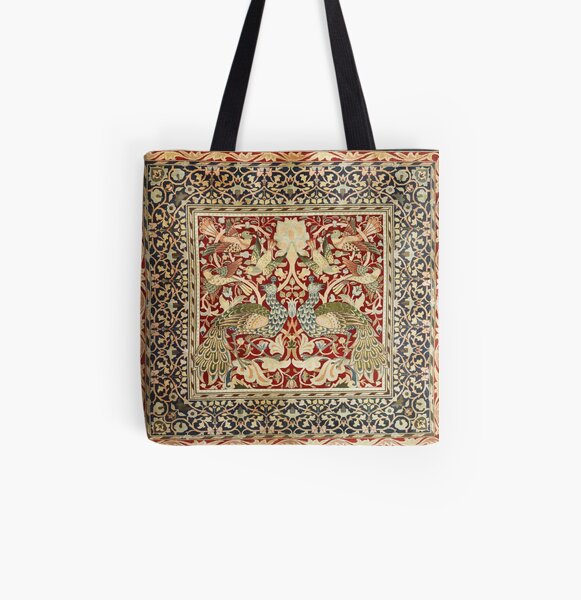 William Morris Vintage Floral Wallpaper Poster All Over Print Tote Bag