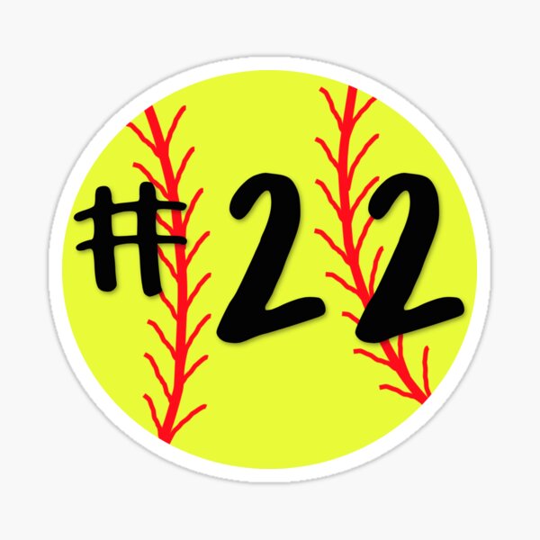 "Softball #22" Sticker for Sale by bbanks1373 | Redbubble