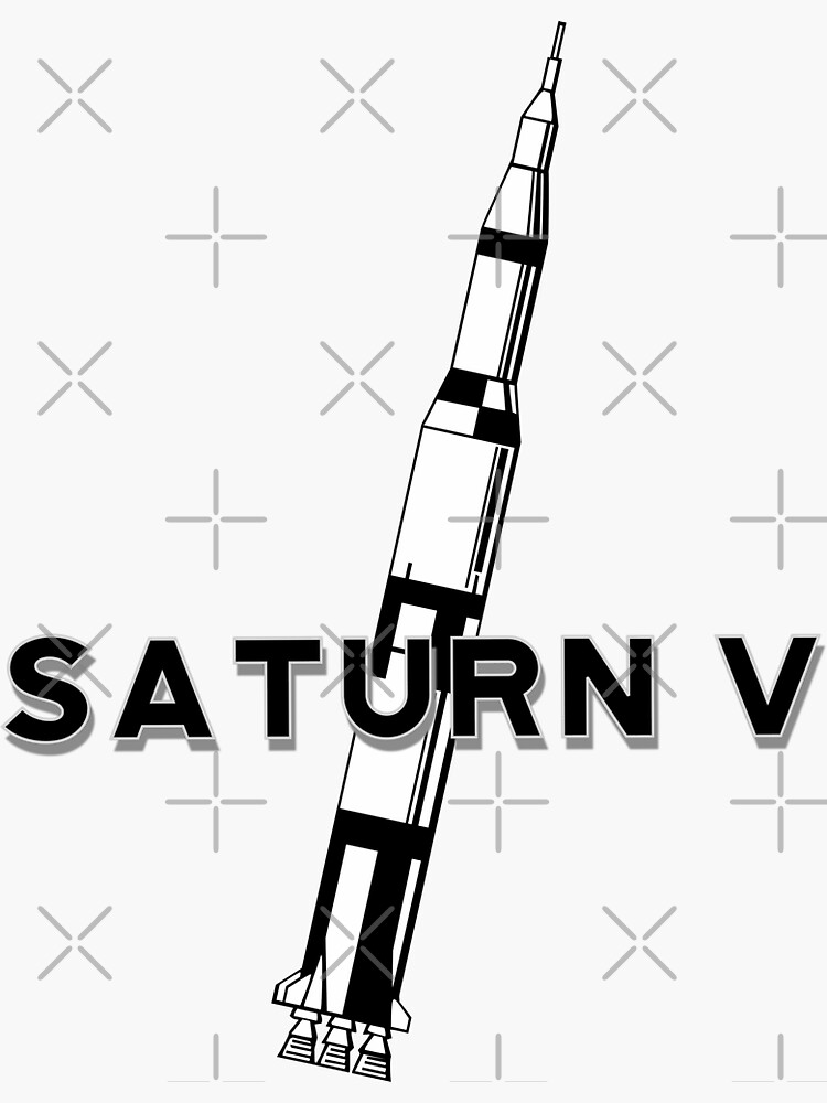 "Saturn V NASA Rocket Apollo Missions" Sticker for Sale by jutulen