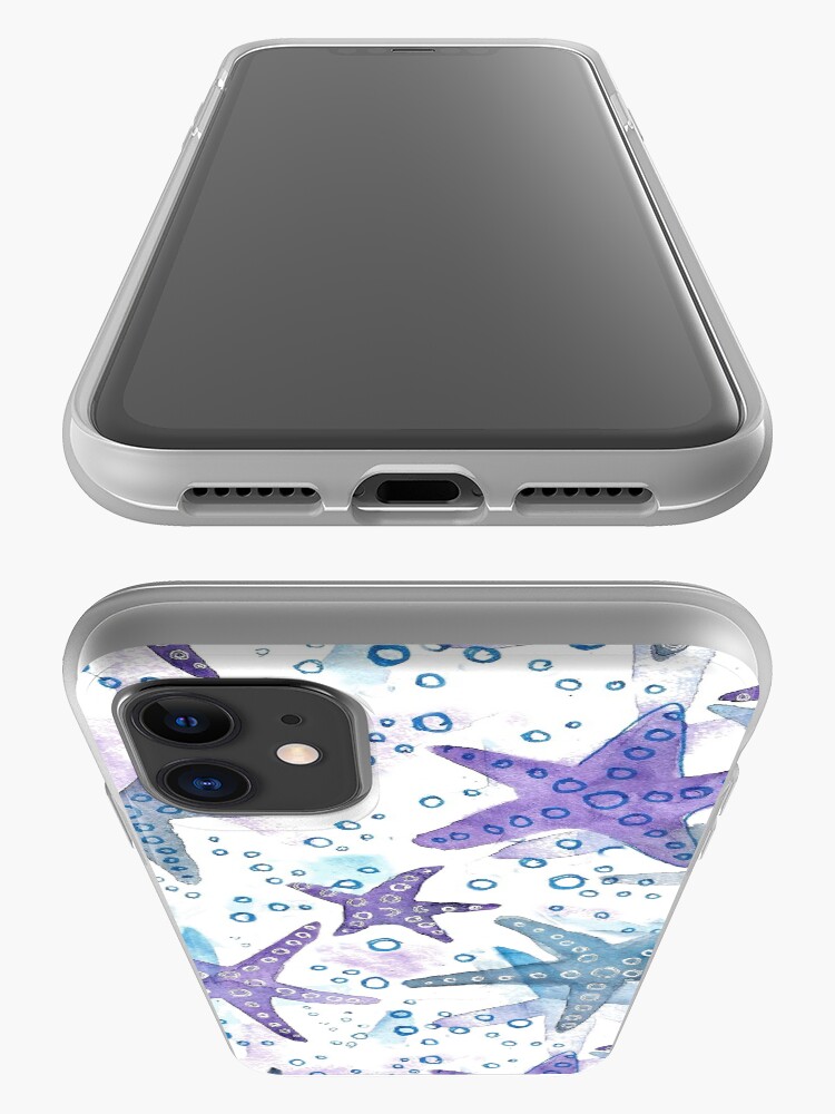 Alternate view of Hand Painted Watercolor Pattern - You Are My Starfish iPhone Case & Cover