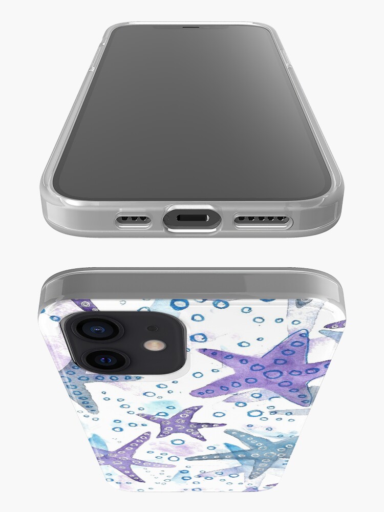 Alternate view of Hand Painted Watercolor Pattern - You Are My Starfish iPhone Case & Cover