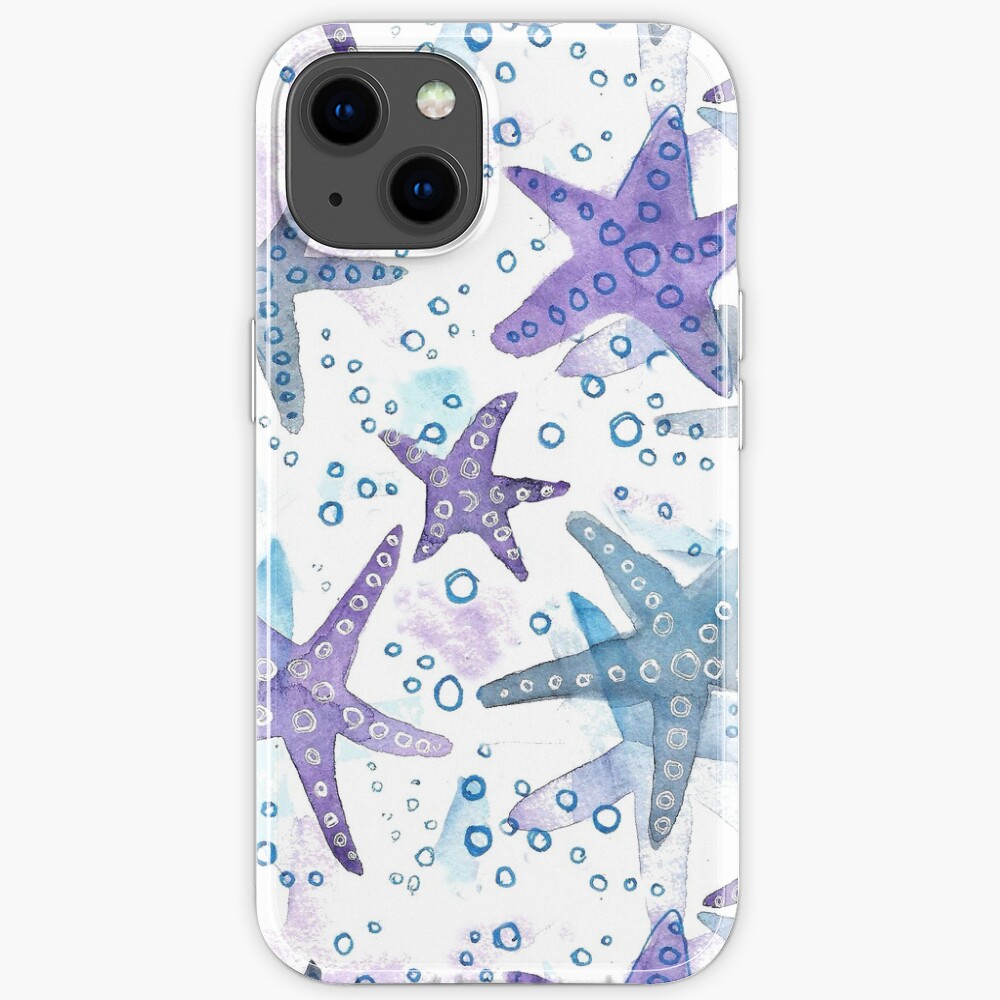 Hand Painted Watercolor Pattern - You Are My Starfish iPhone Case