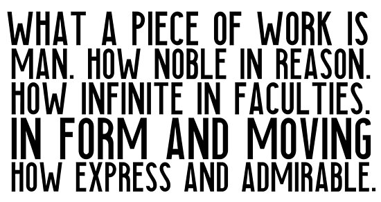 hamlet what a piece of work is man speech