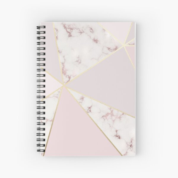 Beautiful Rose Gold Marble Spiral Notebook