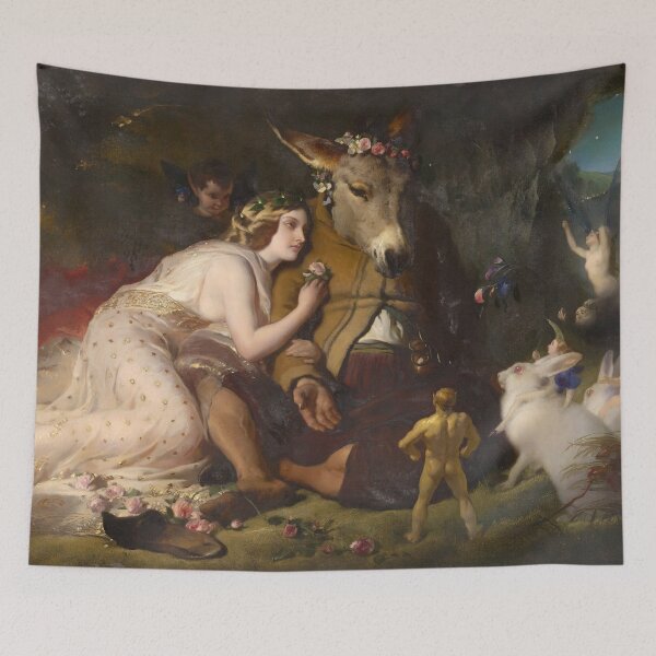 Item preview, Scene from A Midsummer Night's Dream Titania and Bottom by Edwin Henry Landseer (1848) designed and sold by allhistory.