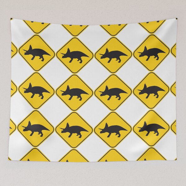 Item preview, Dinosaur: Triceratops crossing/caution road sign! designed and sold by ArtBart.