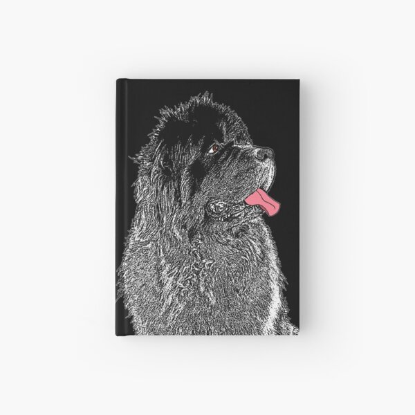 Grunge Newfie Hardcover Journal