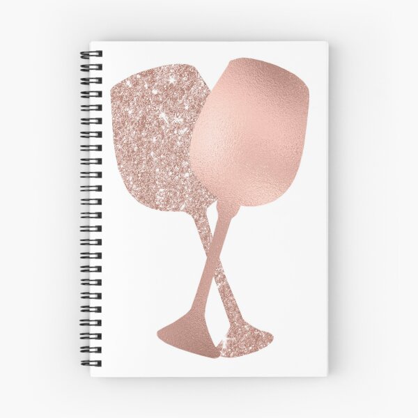 Item preview, Rose Gold Girly Wine Glasses  designed and sold by ColorFlowArt.