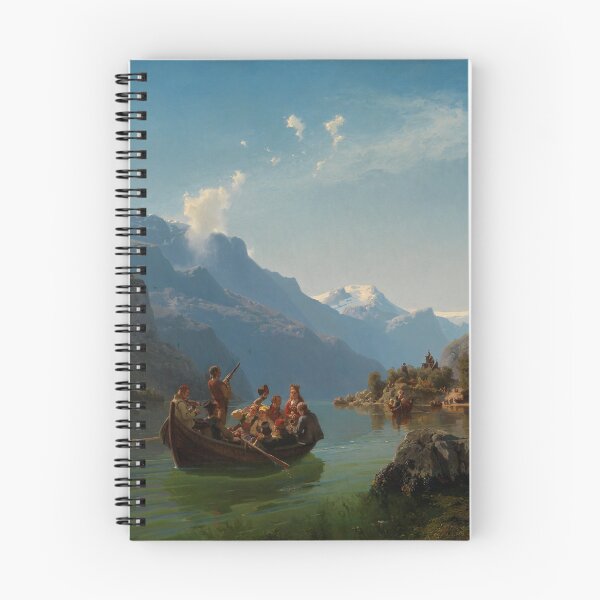 Item preview, Bridal Procession on the Hardangerfjord by Hans Gude and Adolph Tidemand (1848) designed and sold by allhistory.