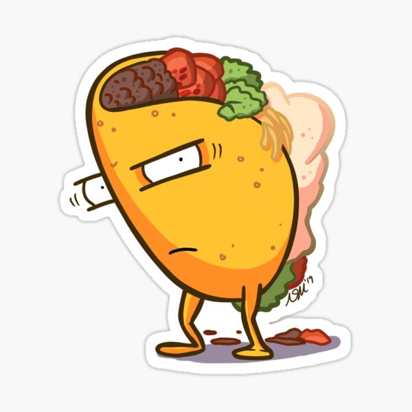 Grumpy Taco Sticker