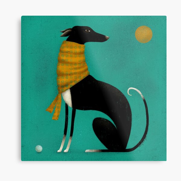 BLACK GREYHOUND Metal Print