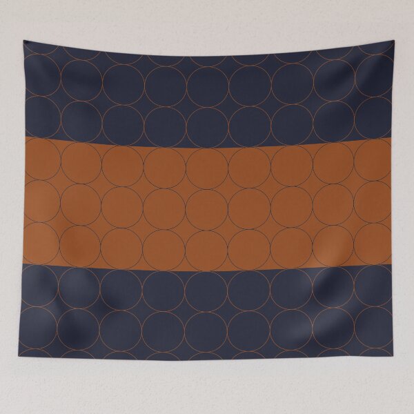 Item preview, Navy and Rust Circles IV designed and sold by BlertaDK.