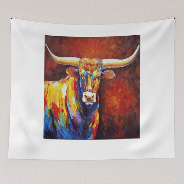 Item preview, Texas Longhorn Cattle - Texas Longhorn Cow - Cow Painting - Cow Gift - Gift For Cow Lovers designed and sold by Galvanized.