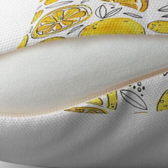 Alternate view of Hand Painted Watercolor Lemons- Troubles Melt Like Lemon Drops Throw Pillow