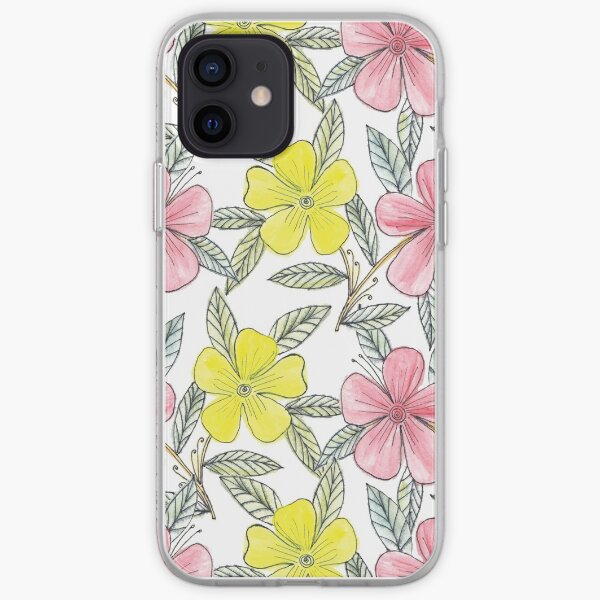 Hand painted flowers iPhone Soft Case