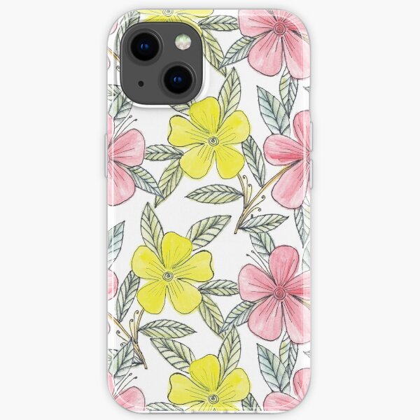Hand painted flowers iPhone Soft Case