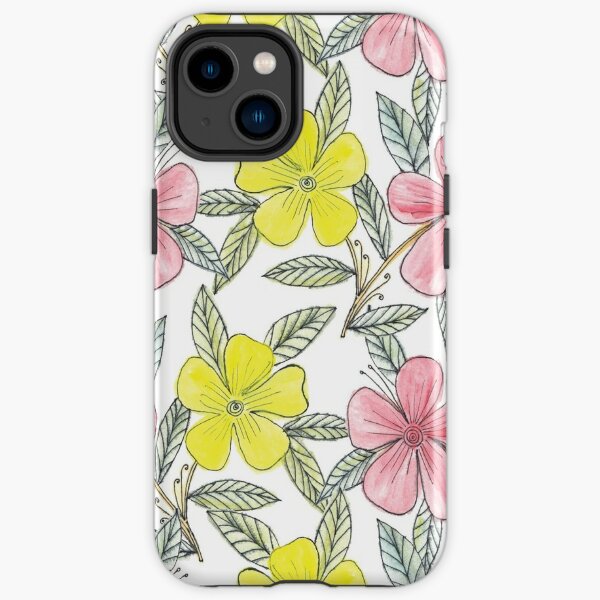 Hand painted flowers iPhone Tough Case