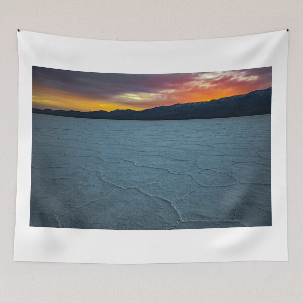 Item preview, Death Valley, Badwater Sunset over the White Mountains with Snow designed and sold by photosbyflood.