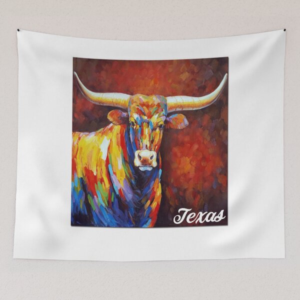Item preview, Texas Longhorn Cattle - Texas Longhorn Cow - Cow Painting - Cow Gift - Gift For Cow Lovers designed and sold by Galvanized.