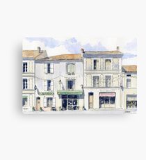 View from the Place de Tilleuls, Montbron, France Canvas Print