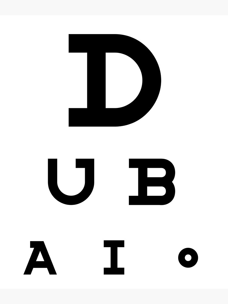 dubai-eye-test-chart-poster-for-sale-by-fromthereco-redbubble