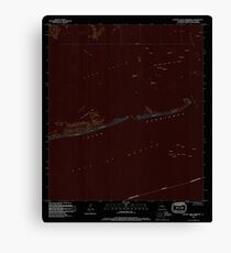 USGS TOPO Map Louisiana LA Eastern Isles Dernieres 331901 1994 24000 Inverted Canvas Print