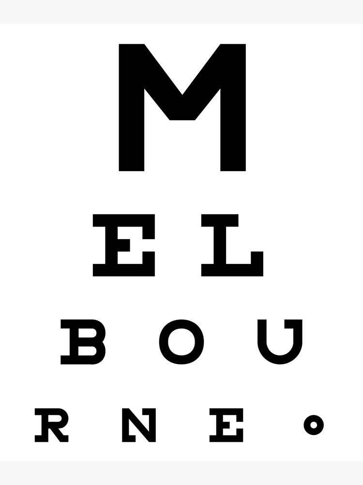 melbourne-eye-test-chart-poster-for-sale-by-fromthereco-redbubble