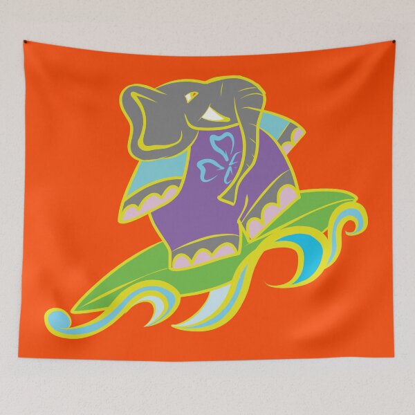 Item preview, Surfing elephant 3 designed and sold by ALEFANTICA.