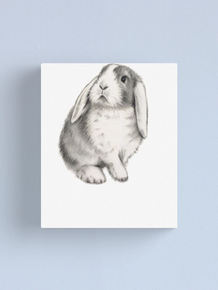 Thumbnail 1 of 3, Canvas Print, Lop Rabbit - Cute Rabbit - Rabbit Gift - Gift For Rabbit Lovers - Rabbit Shirt - Rabbit Painting designed and sold by Galvanized.