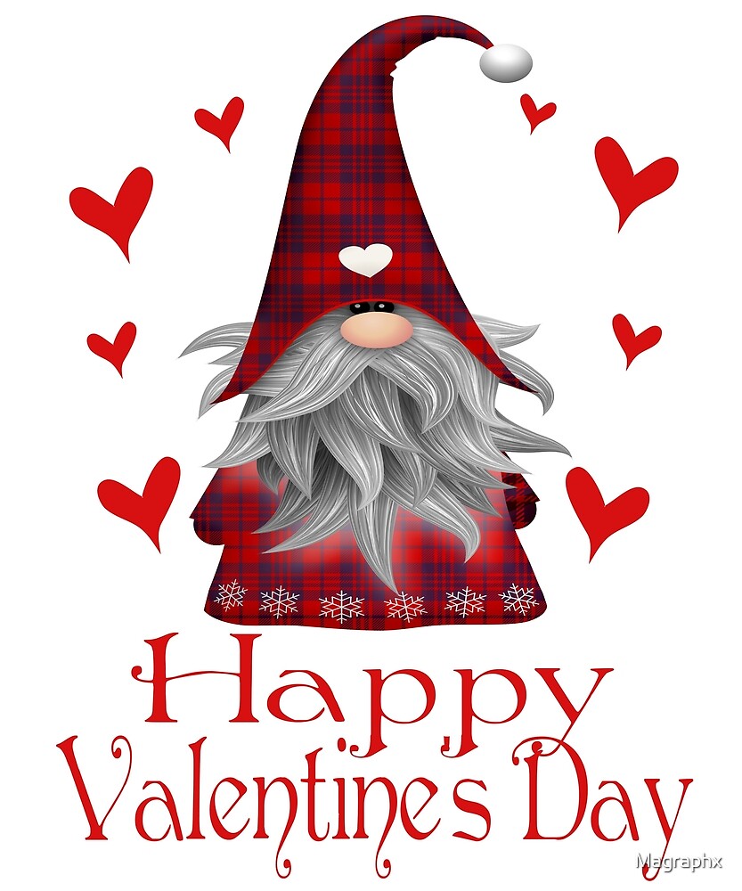 Download "Happy Valentine's Day Gnome Plaid T Shirt, And ...