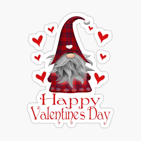 Gnome Valentine Stickers Redbubble