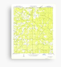 USGS TOPO Map Louisiana LA Crains Creek 333737 1950 31680 Canvas Print