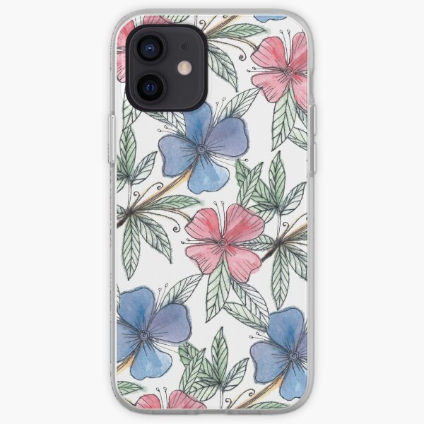hand painted flowers iPhone Soft Case