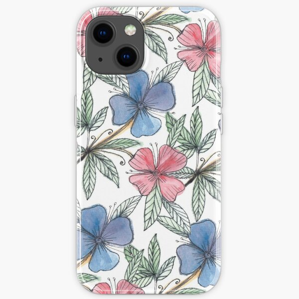 hand painted flowers iPhone Soft Case