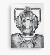 Cyberman Pencil Drawing Canvas Print