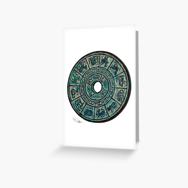 #Ancient #Astrology #Signs, Ancient #zodiac signs, #Circle, 2D shape Greeting Card