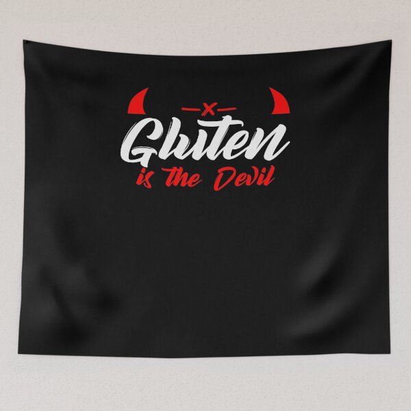 Item preview, Funny Gluten is the Devil Anti Grain Celiac Joke T-Shirt designed and sold by LookTwice.