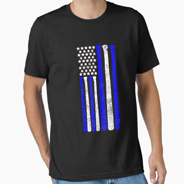Item preview, Blue Line Softball Flag T shirt designed and sold by 3familyllc.