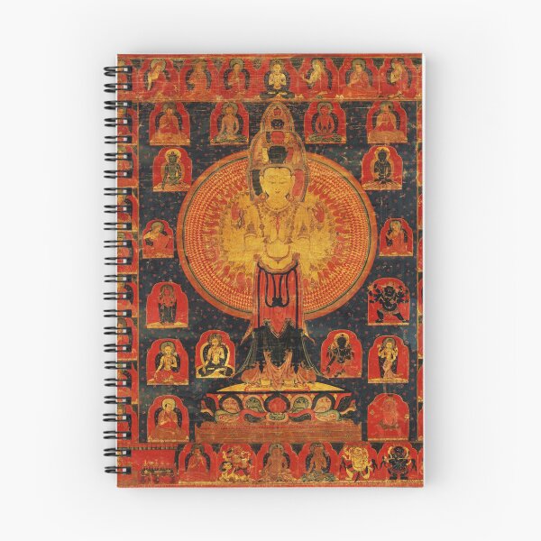 Item preview, Thousand-Armed Chenresi, a Cosmic Form of the Bodhisattva Avalokiteshvara (Restored Tibetan Artwork) designed and sold by PromoteProgress.