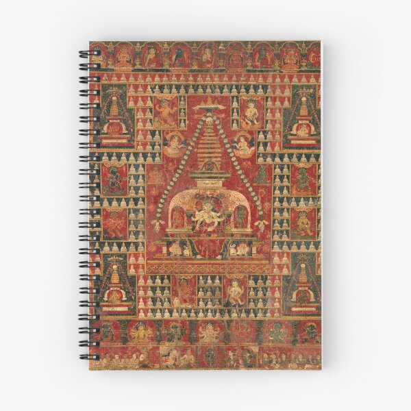 Item preview, Goddess Ushnishavijaya Enthroned in the Womb of a Stupa (Restored Tibetan Artwork) designed and sold by PromoteProgress.
