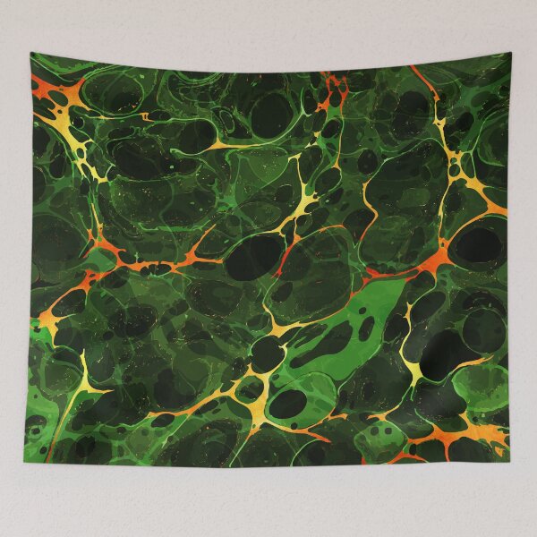 Item preview, Abstract Painting - Marbling art 08- Fluid Painting - Green, Gold Abstract - Modern Abstract designed and sold by Studio Grafiikka.