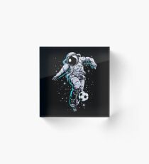 Space Soccer Acrylic Block