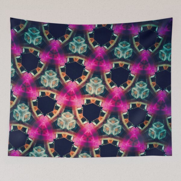 Item preview, Kaleido Pattern Art: Pink Neon Glass designed and sold by Kokonuzz.