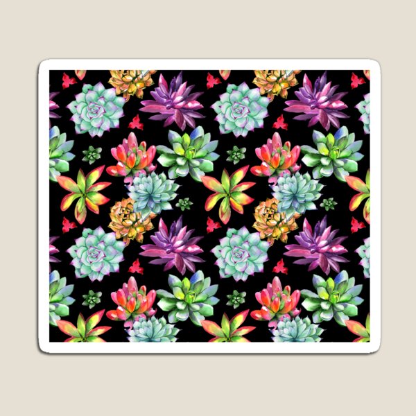 Colorful Succulent Desert Flowers Magnet